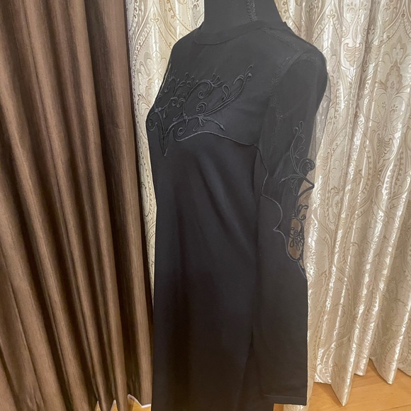 Dress with sheer on the shoulder and sleeve,All Products : American Fashion Style Bags On Sale